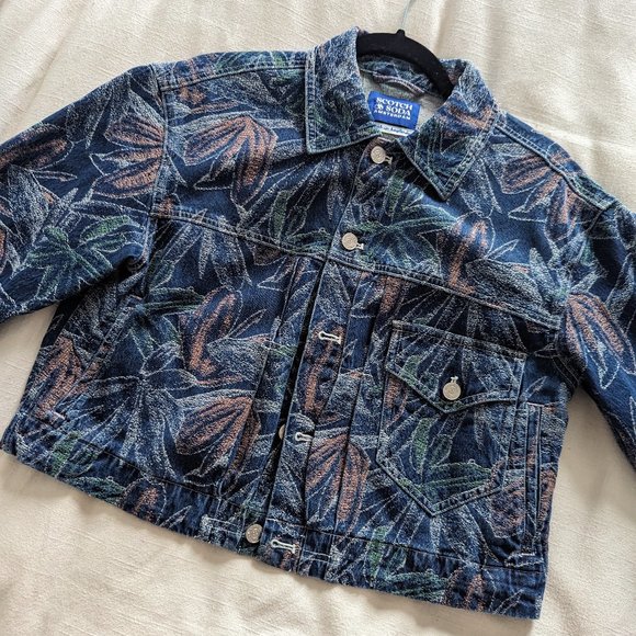 SCOTCH & SODA Floral Jacquard Denim Jacket - Picture 2 of 7